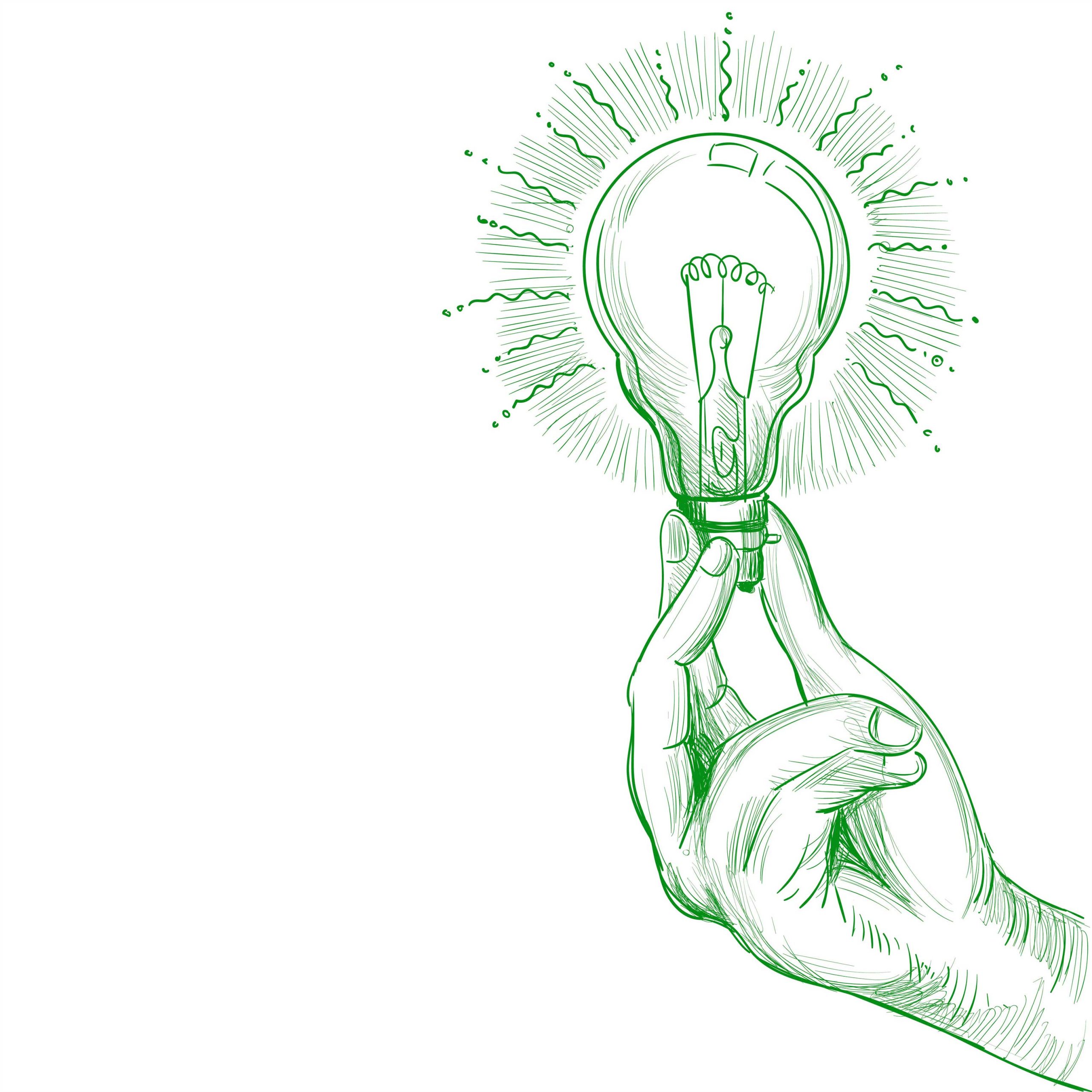 Hand holding a Bulb